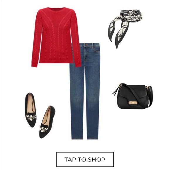 Talbots swirly bows Diamond scarf - Picture 9 of 15